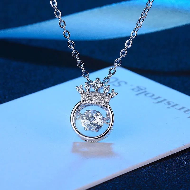 Beating heart crown clearance smart necklace