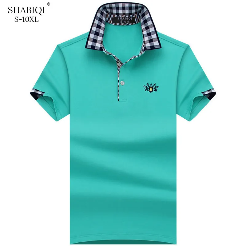 Shabiqi Plus Storlek S-10XL Helt Ny Mäns Pikétröja Män Bomull Kortärmad Skjorta Märken Broderi Lion Mens T-shirts Polo Shirts MX190711