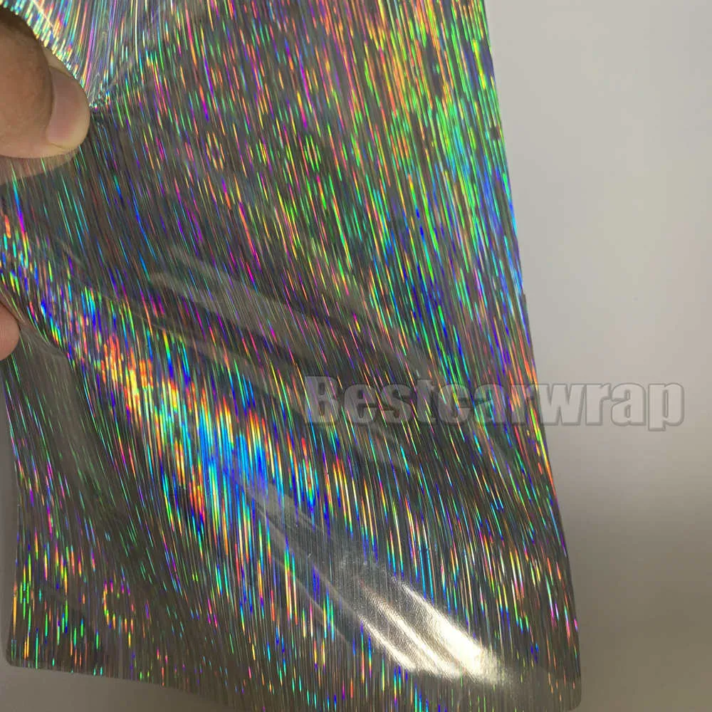Silver Neo Chrome Holographic Vinyl Wrap For Car Wrap With Air Bubble ...