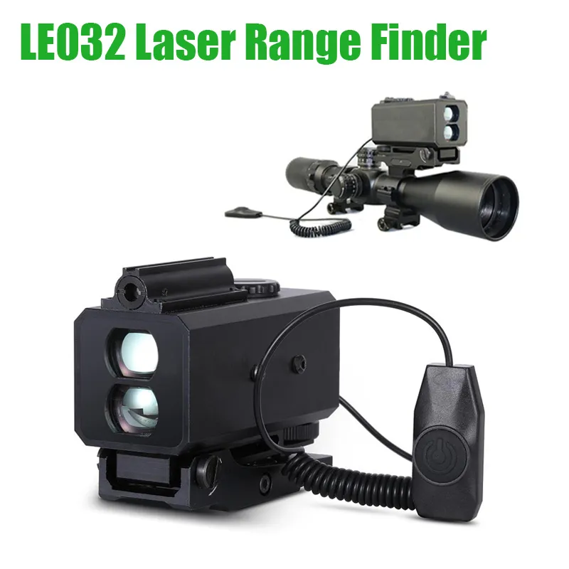 L032 Mini Range Laser Finder Tactical Tactical 700m RangeFinder avec portée réglable Montez pour la chasse Rilfe Scope pour 20mm Rail