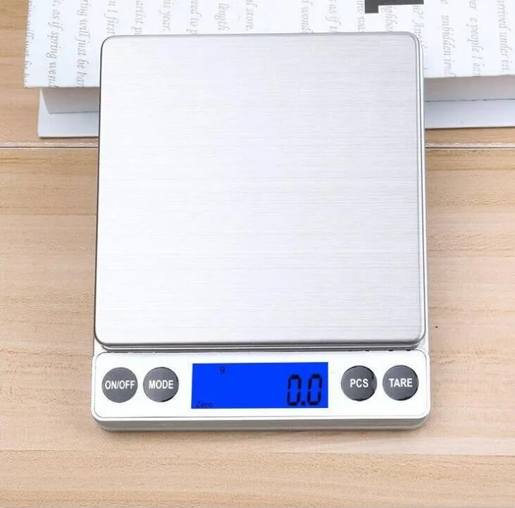 Balance électronique numérique dit 0.01g poids de poche bijoux pesage cuisine boulangerie affichage LCD balances 1KG/2KG/3kg/0.1g 500g/0.01g