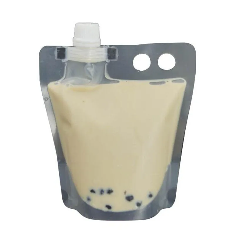 Bubble stand-up plast dricka förpackning väska tipp påse för dryck flytande juice mjölk kaffe