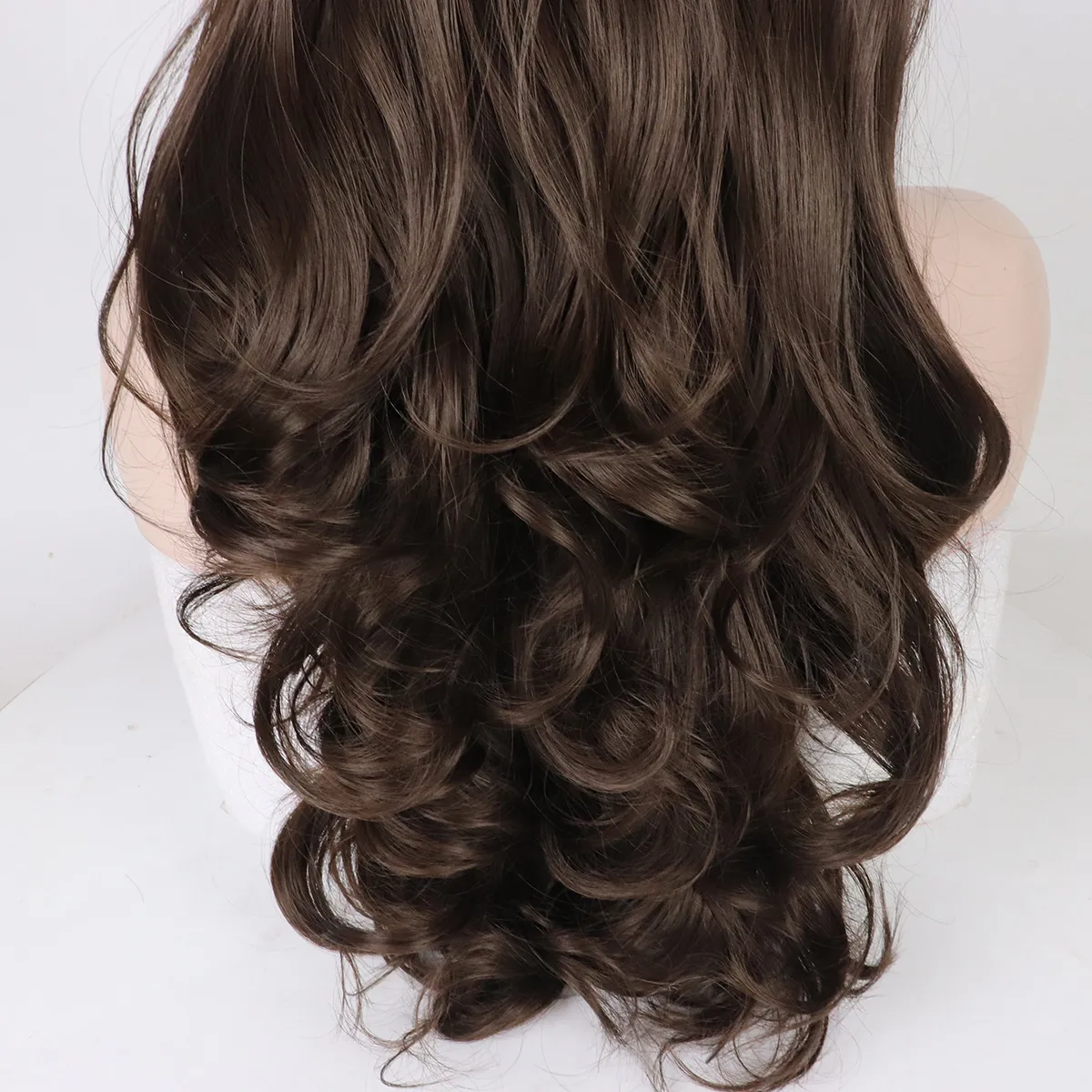 Freeparting Realistic Looking Brown Lacefront Wig Lace Front Dark Brown Preplucked Wig - Etsy main image 2