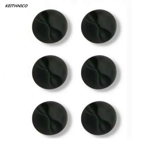 Keithnico 6pcs Araç Kablosu Organizatör Kablo Sarıcı Klips Kablo Tutucu Tel Yönetimi Kablo Hattı Araba için Sabit Kelepçe USB Şarj Cihazı