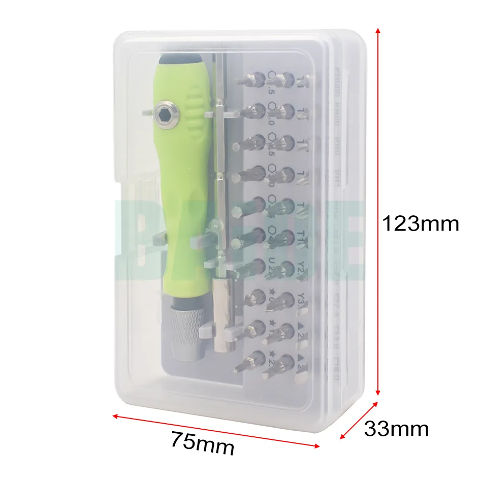 Handgereedschap Practica Schroevendraaier Set 32 in 1 Precisie Verwisselbare Schroevendraaier Mini Schroevendraaier Bits Reparatie Tool Kit 6011