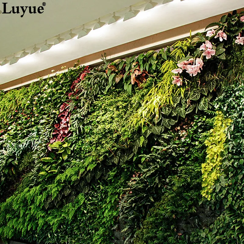 Artificielle Mur Dinstallation Accessoires Plantes Herbe Verte