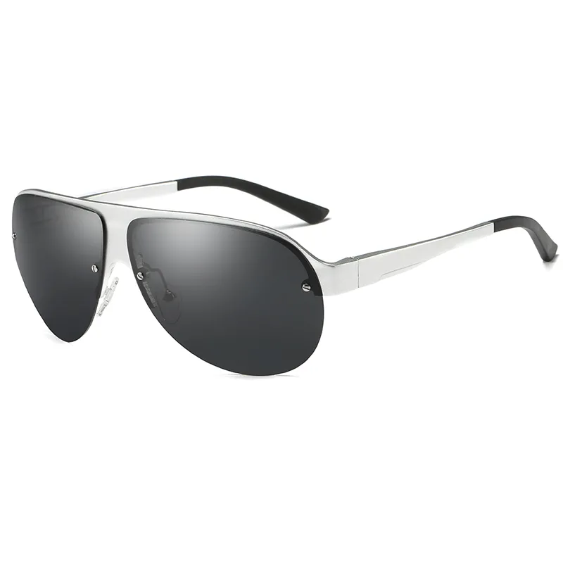 Hochwertige polarisierte Herren-Sonnenbrille, Retro-Weltraum-Aluminium-Magnesium-Großrahmen-Fahrer-Sonnenbrille, Angel-Sonnenbrille, Markendesigner