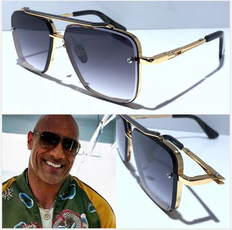 Nouveau luxe lunettes de soleil hommes design métal vintage hommes lunettes de soleil mode style carré sans cadre lunettes de soleil UV 400 lentille avec étui