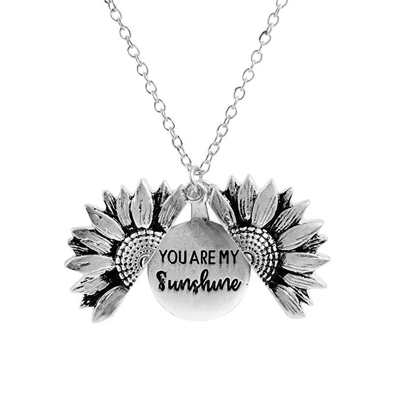 Buy PROSILVER Sunflower Necklaces 925 Sterling Silver Customized  Personalized Custom Gift Name Engraved Flower Pendant Woman Necklace at  Amazon.in