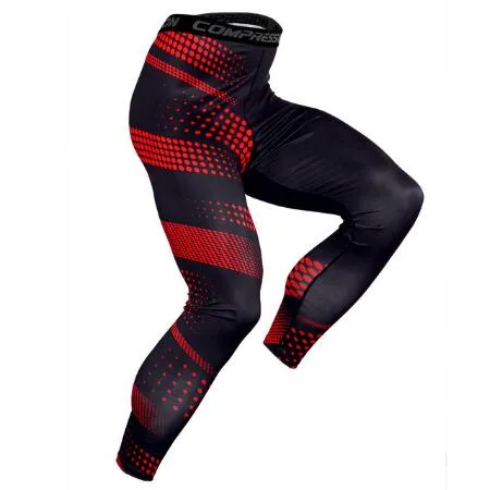 Nowa Projektant Legginsy Kompresyjne Mężczyźni Spodnie sportowe Skrzydło Szybkie Suche Trening Skinny Tight Mens Spodnie Camo Fitness Joggers Mężczyźni