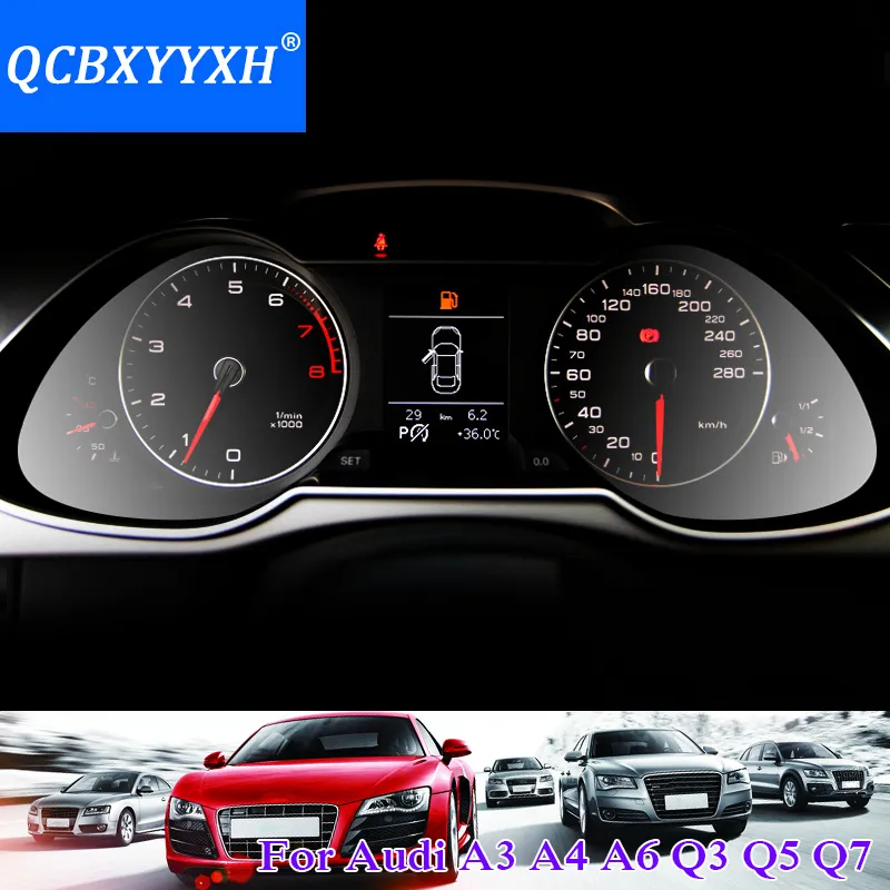 QCBXYYXH 자동차 스타일링 자동차 대시 보드 페인트 보호용 애완 동물 필름 Audi A1 A3 A4 A6 Q3 Q5 Q7 빛 전송 4H 스크래치 방지