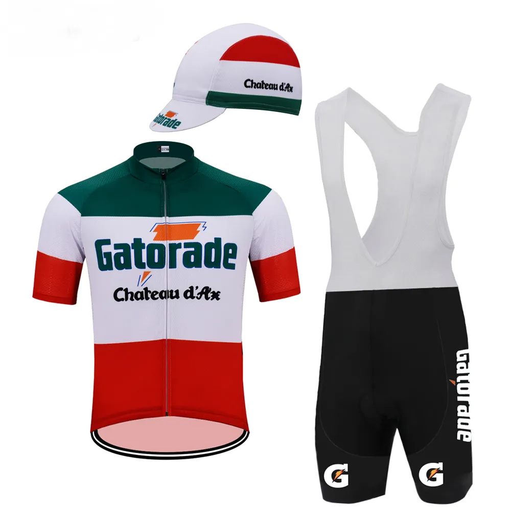 Rowerowe koszulki 2024 Nowe Włochy Gatorade Rower Team Krótkie rękawie Maillot Ciclismo Męskie Jersey Letnie oddychające zestawy odzieży rowerowej 240327