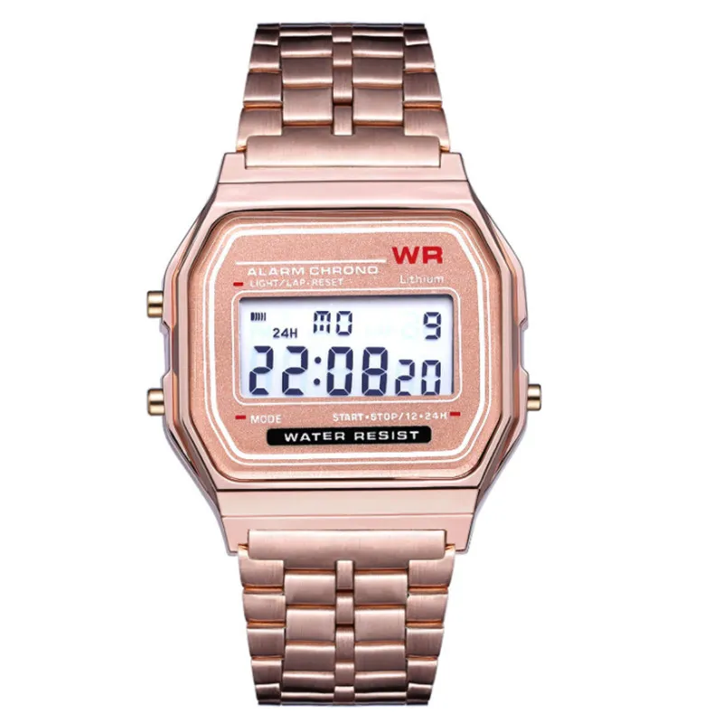 2019 F 91W LED Electronic Watch Mens Sports Watches Stainless Steel Digital Watches Students Date Digital Watch Wrist Watches Smart