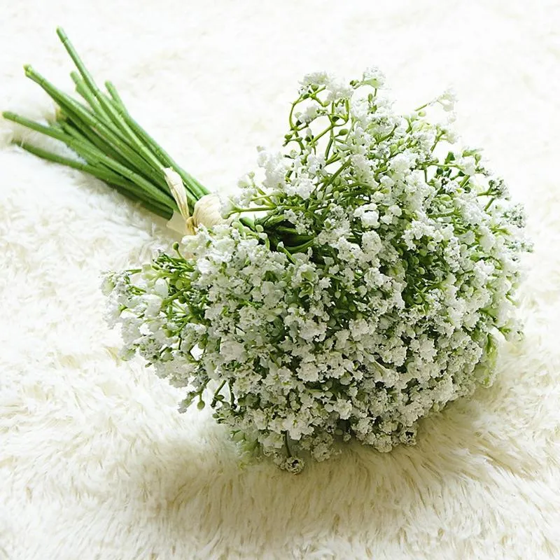 Babysbreath Artificial Flowers Fake Gypsophila DIY Floral Bouquets Arrangement Wedding Home Garden Party Decoration 16pcs per set