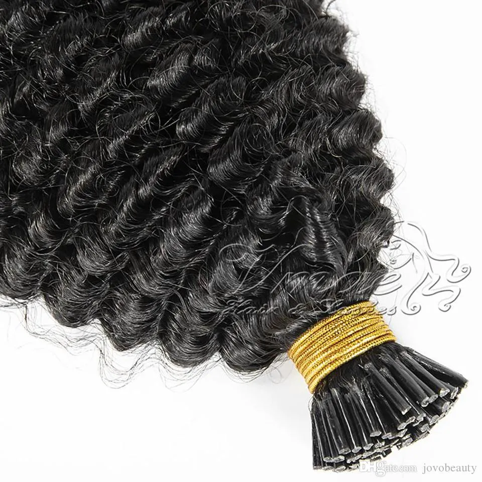 VMAE Malaysian Remy Virgin I Suped предварительно связано 100 г кератиновой палочки тела волна корпуса AFRO kinky вьющиеся прямые 4A 4B 4C наращивания волос