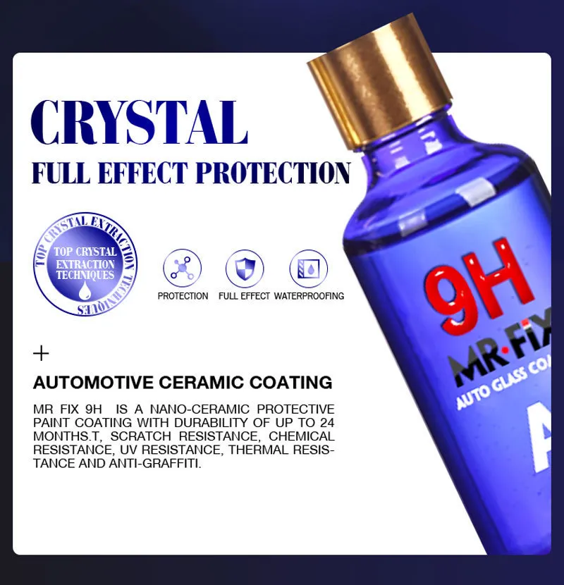 Nettoyant automatique 9h Carter en céramique Liquide 30 ml Polish anti-cratch Motocycle Paint Care Anti-Imaging 8832151