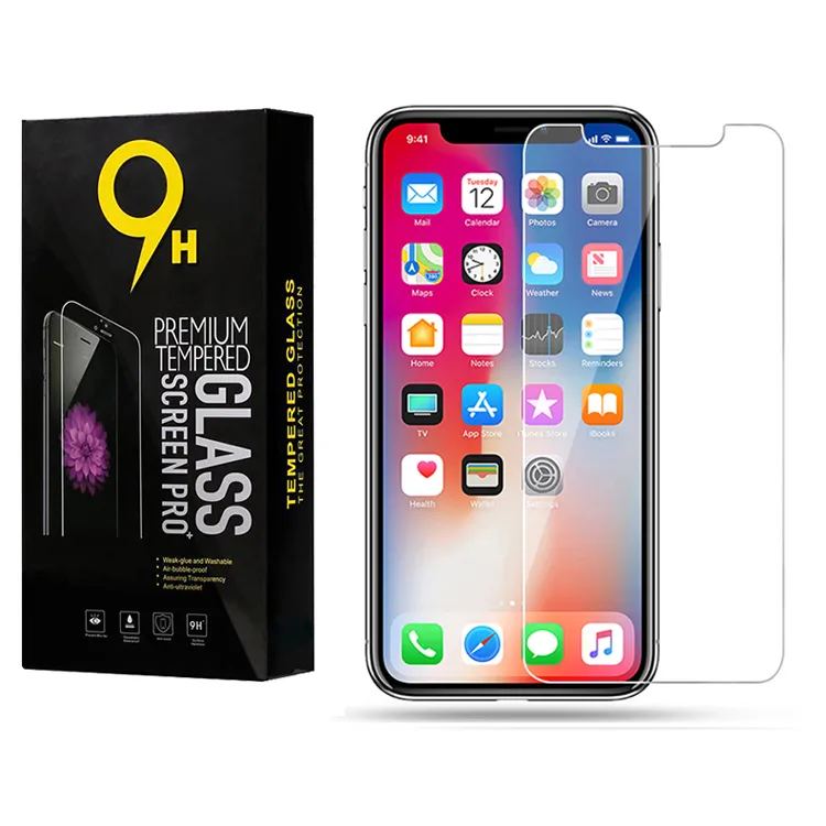 Partihandel Härdad glasskärm Film för iPhone SE 2020 11 Pro X XR XS Max Clear Screen Protector 2.5D 9H Skyddande med detaljhandeln