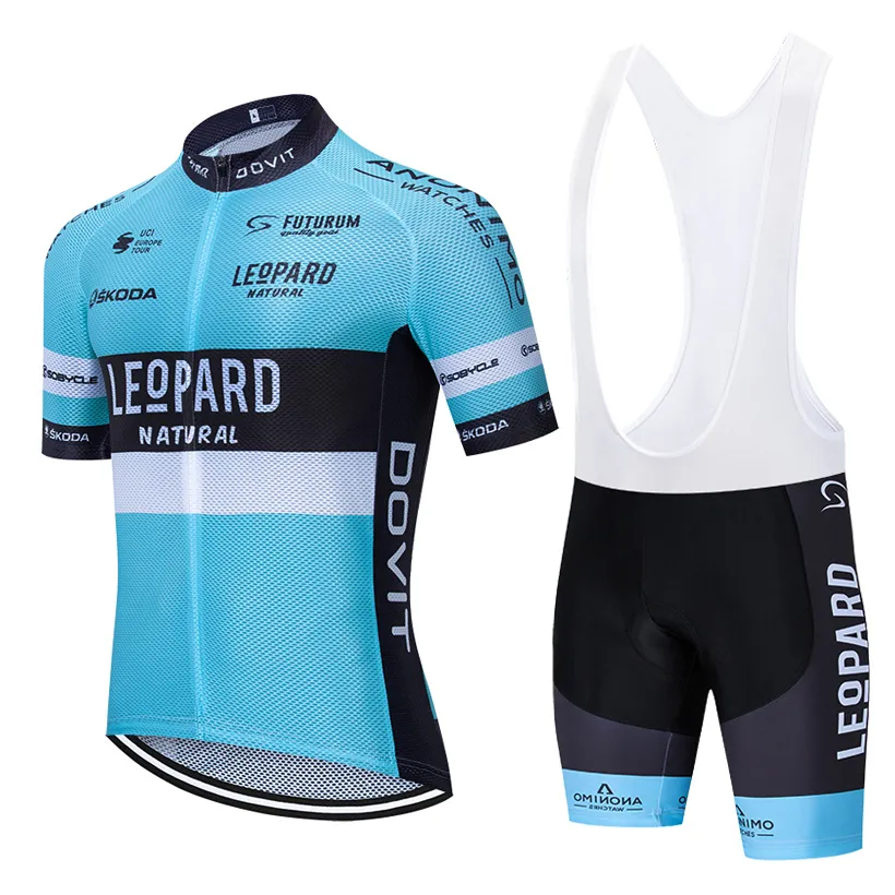 2024 Yeni Leopar Bisiklet Jersey 19d Bisiklet Şort Seti Ropa Ciclismo Mens Yaz Hızlı Kuru Bisiklet Maillot Alt Giyim