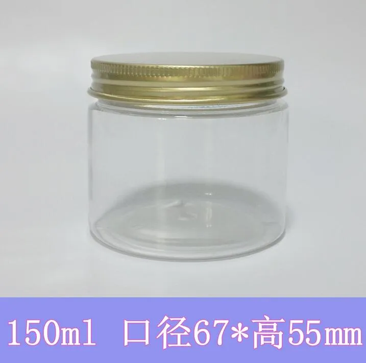 Bote de plástico transparente con tapa 150 ml