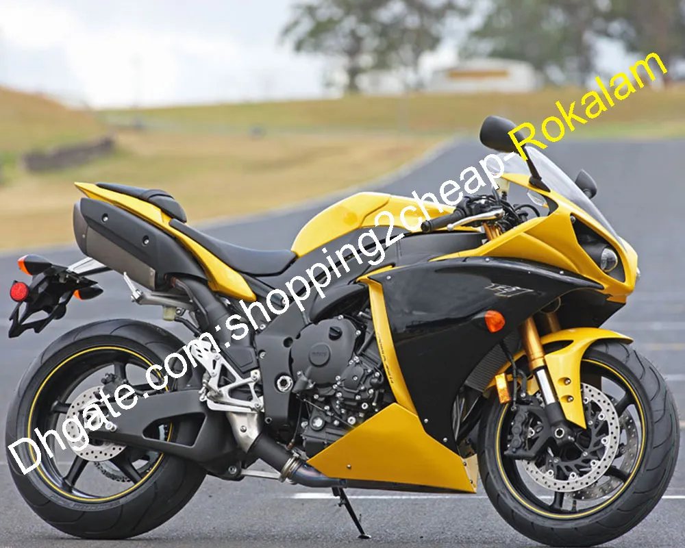 Per Yamaha YZF1000 R1 2009 2010 2011 YZF-R1 YZF 1000 R1 09-11 Carenatura moto Giallo Nero (Stampaggio ad iniezione)