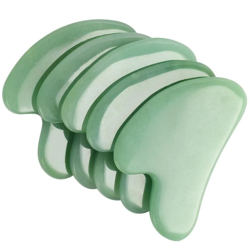 Ansiktsmassage Lift Aventurine Gua Sha Scraping Massage Tools Natural Jade Stone Guasha Board för spa