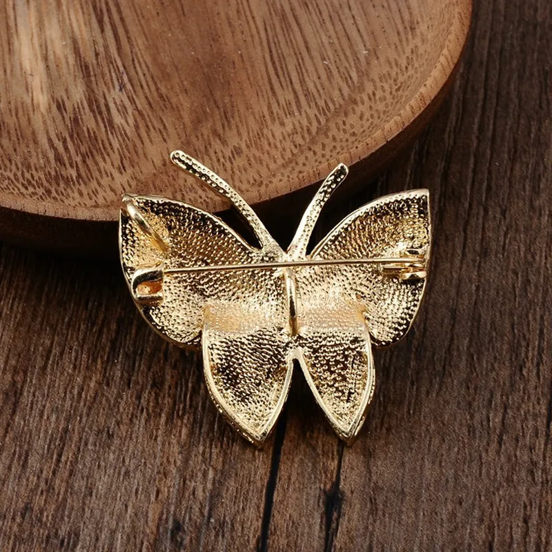 6-Piece Butterfly Brooch Set For Women – Enamel & Rhinestone Butterfly Pins For Dresses, Jackets & Gifts (Medium, Alloy Metal)