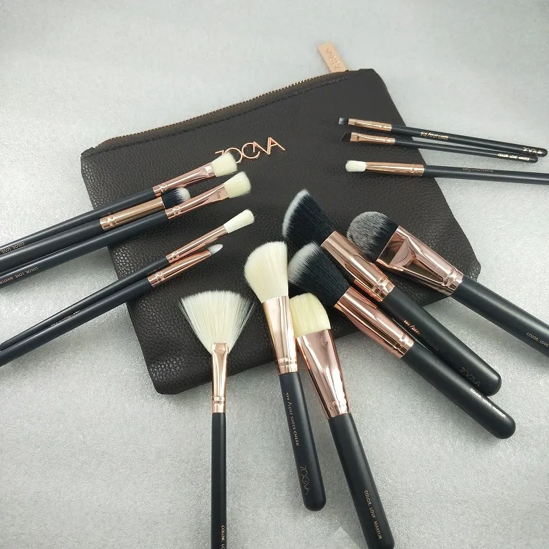 Varumärkesborstar Ställ 15 st / set Professionell Makeup Brush Set Ögonskugga Eyeliner Blandning Penna Kosmetik Verktyg med Väska