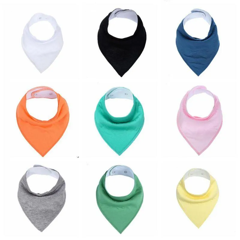 Bavaglini INS Neonato Tinta unita Burp Panni Moda Bandana Bavaglino bavaglino in puro cotone impermeabile Bambini Scamiciato Dribble Bavaglino triangolare TLZYQ1295