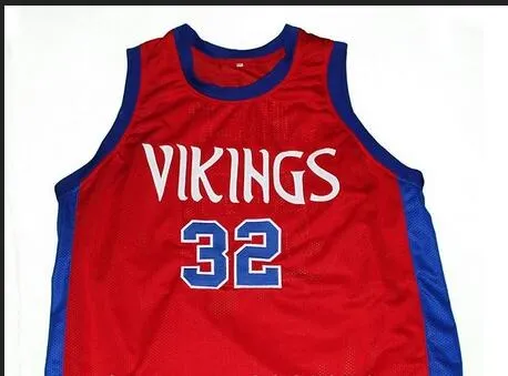 Anpassade män Youth Women Vintage #32 Vikings M. Johnson High School College Basketball Jersey Size S-4XL eller Custom något namn eller nummer Jersey