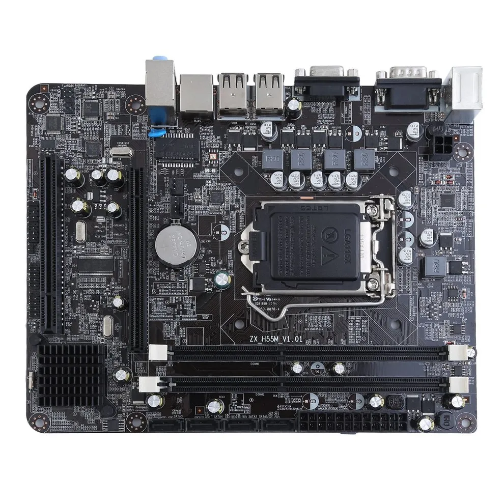 Livraison gratuite carte mère professionnelle pour H55 LGA 1156 2 * DDR3 RAM 8G carte mère d'ordinateur de bureau carte mère 2 canaux