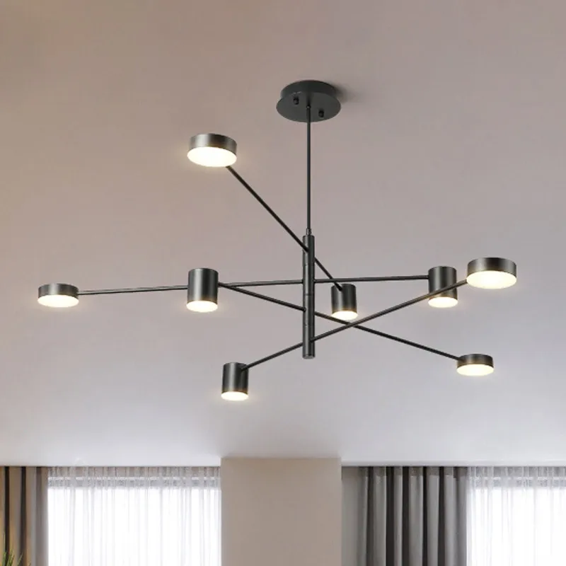Modern LED Pendant Light Nordic Dining Room Kitchen Lamp Hanging Lamps Large Luminaria Black White Gold