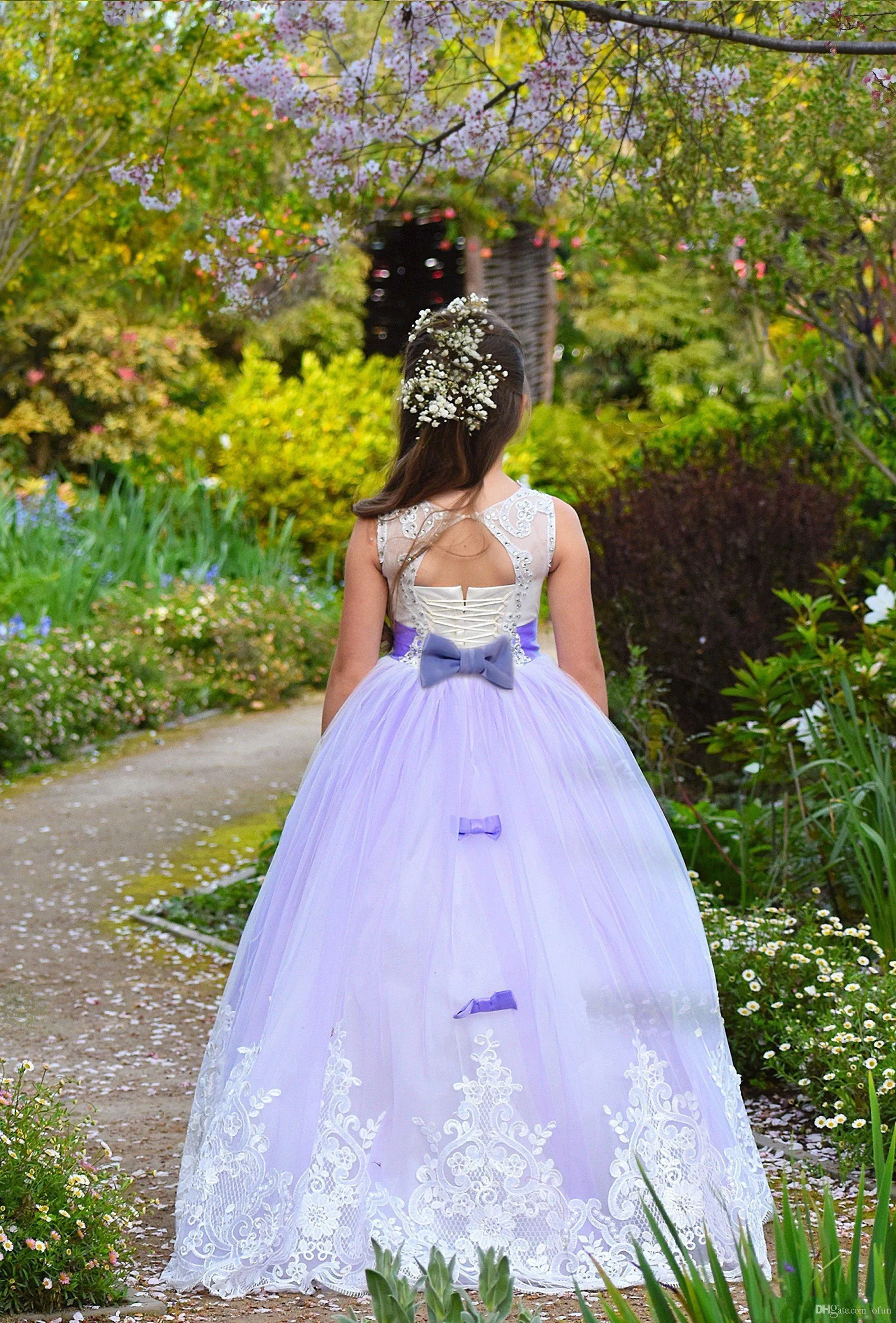 Princess Lavender Lace Applique Sleeveless Jewel Neck Floor-Length A-Line Ball Gown Dress for Girls Birthday Wedding from Dhgate Flower Girls' Dresses - price 198.12 Princess Lavender Lace Applique Sleeveless Jewel Neck Floor-Length A-Line Ball Gown Dress for Girls Birthday Wedding from Dhgate Flower Girls' Dresses - price 198.12