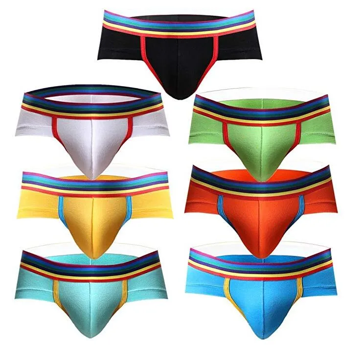 Men's Underwear, Rainbow Low Rise Modal Briefs Pack