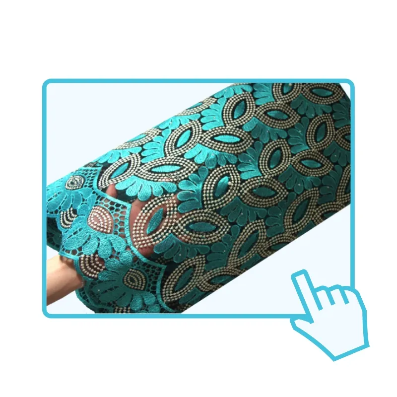 Ribbon French Lace Fabric Teal Green Beaded African 2022 High Quality Embroidered For Nigerian Wedding Dresses271s