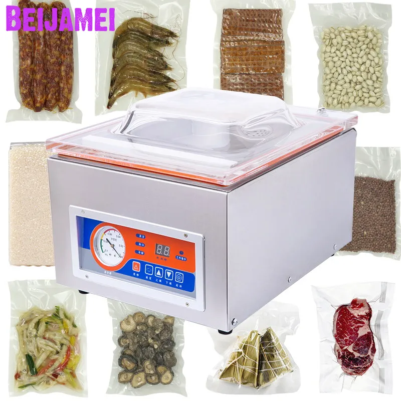 Máquina de embalagem do selante do vácuo de Beijamei para alimentos Preservação Packer de vácuo elétrico Molhado e seco Dual finalidade