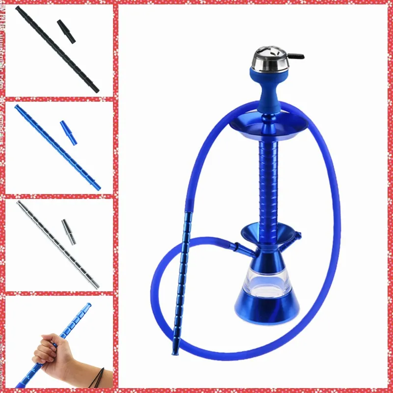 Nouveau support de poignée en aluminium, pointe d'embout, tige portable, conception innovante pour diamètre intérieur 12MM, tuyau de fumée de narguilé Shisha, tuyau en Silicone