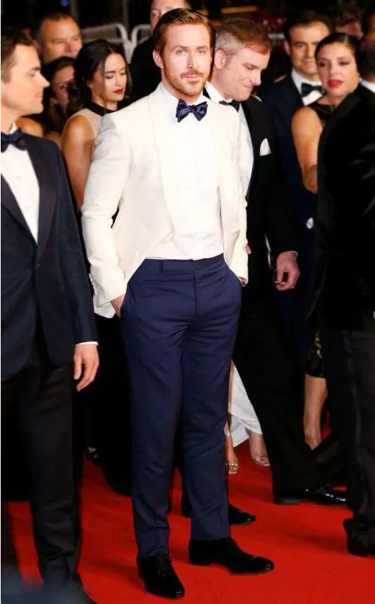 スリムフィット2ピースメンズウェディングタキシード アイボリー  