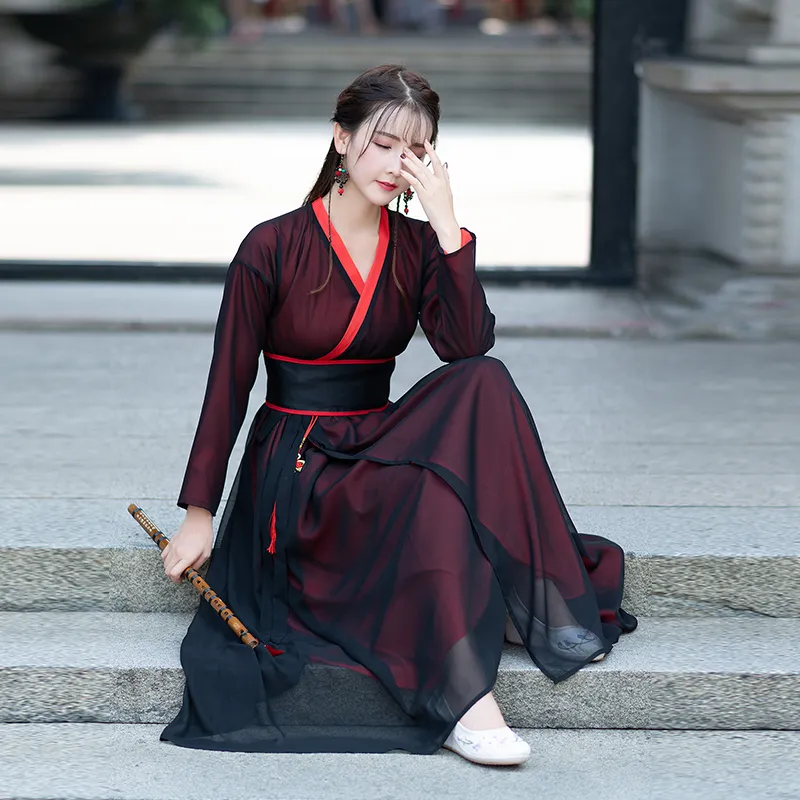 Hanfu косплей сказочный костюм древняя принцесса платье императрица одежда национальная длинное платье тв производительность одежда карнавал сценическая одежда