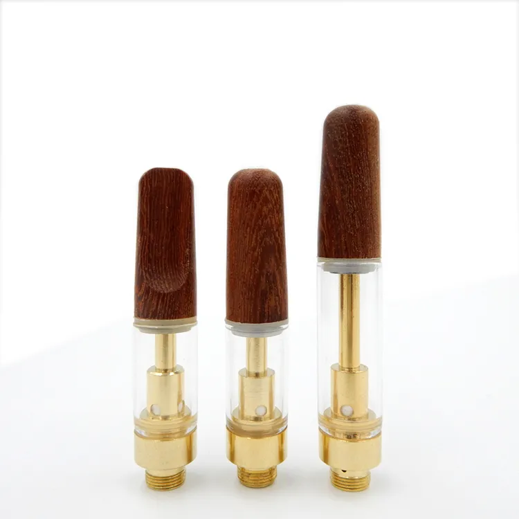Ceramic Core Coil Wooden Mouthpiece Vape Cartridge 510 Thread Carts