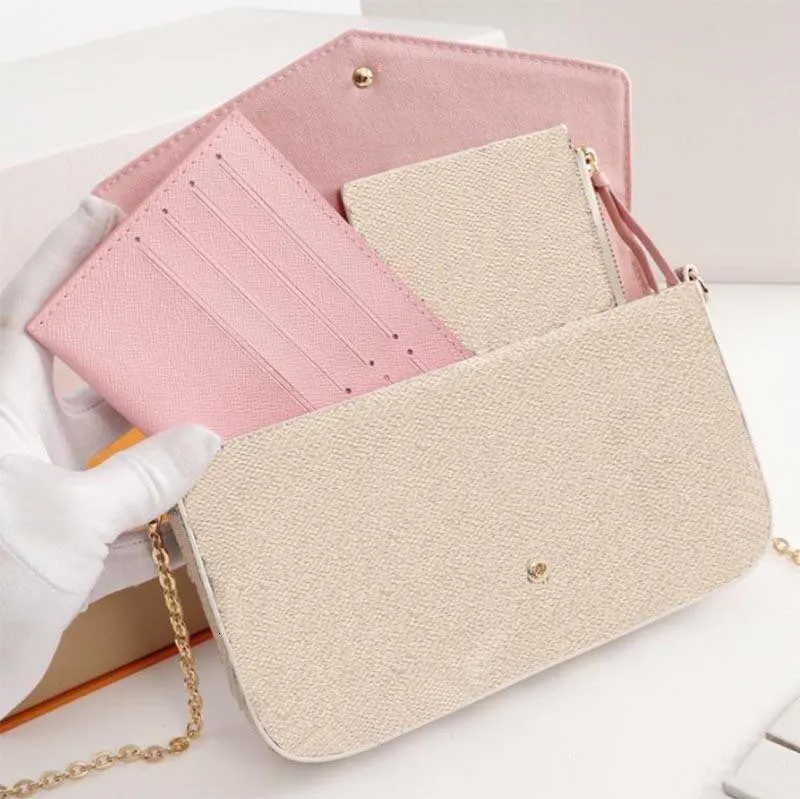 Three-piece in set wallet Fashion Casual women's handbags Letter Designer Shoulder bags new for women Model M61276