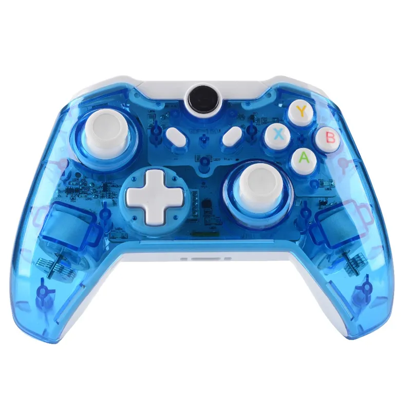 Беспроводной контроллер Controlel для Microsoft Xbox One Controller Joystick для Xbox One PC Windows Gamepad Transparent с помощью светодиода