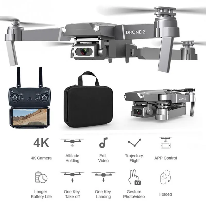 بدون طيار HD زاوية واسعة 4K WiFi 1080P FPV بدون طيار فيديو تسجيل مباشر ارتفاع كوادكوبتر للحفاظ على كاميرا بدون طيار VS E58