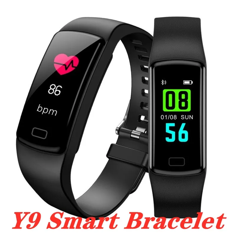 Y9 Smart watch Activity Tracker Band Fitness Bracelet Heart Rate Monitor Blood Pressure Smartwatch Wristband for Android IOS Smart Cellphone