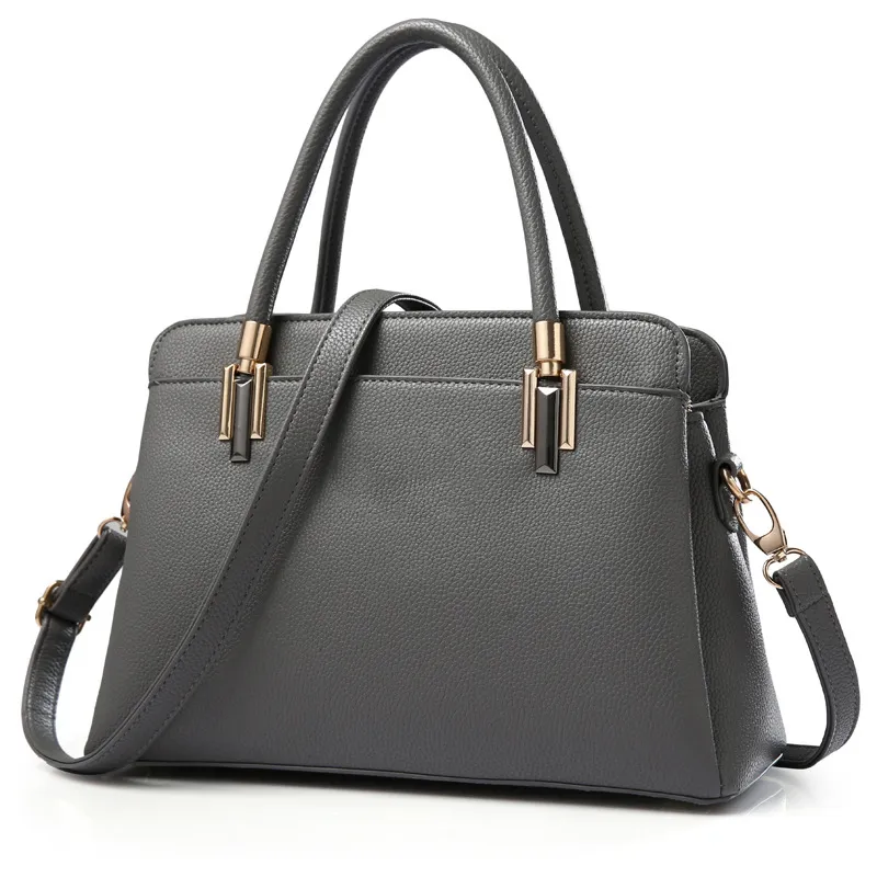 HBP Handbags حمل أكياس الكتف حقيبة مقبض أعلى للنساء حقيبة يد رمادية اللون
