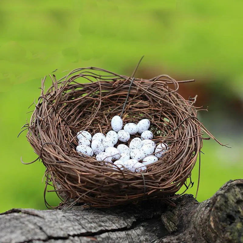 Mini œuf de caille en résine, 12 pièces, œufs de Pigeon, Simulation de Mini œuf d'oiseau, maison de poupée, mousse, Micro ornements de paysage