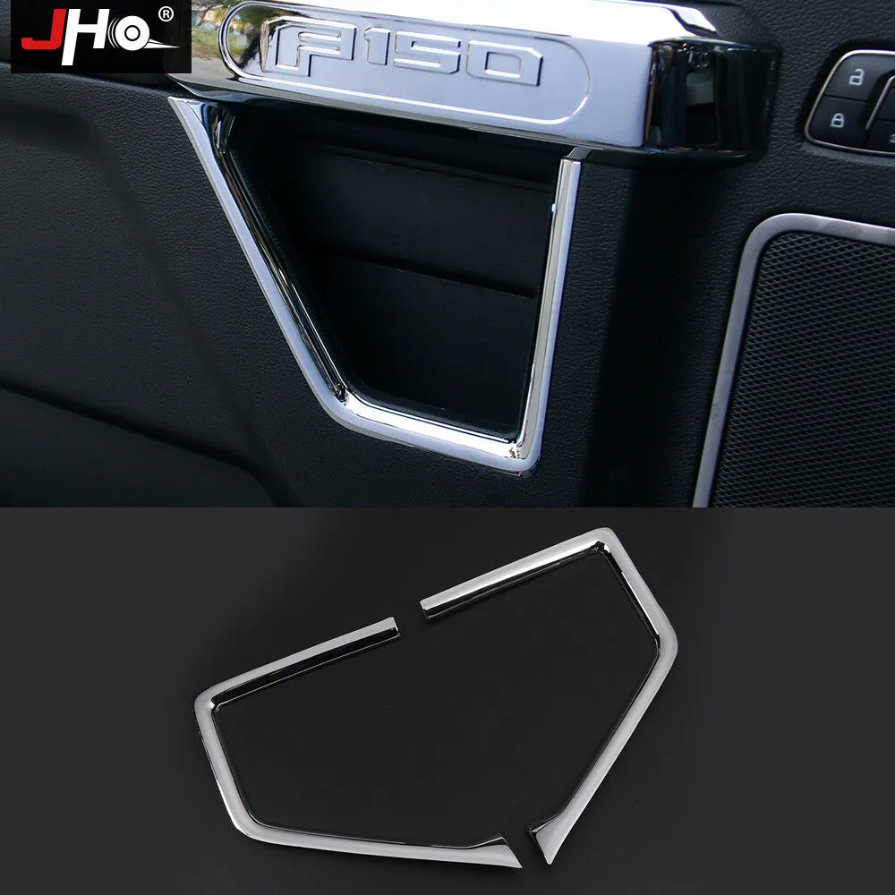 Accessoires chromés ABS sous le kit de garniture de couverture de poignée de porte intérieure pour Ford F150 15-19