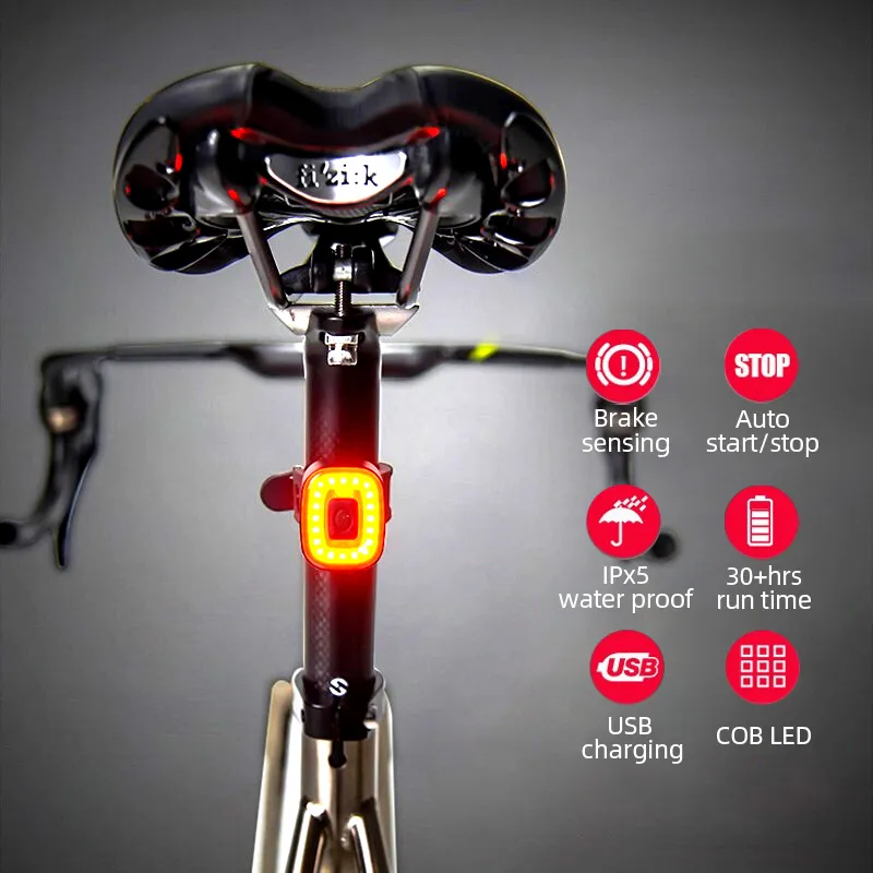 XLITE100-Luz trasera para bicicleta con detección de freno, faro