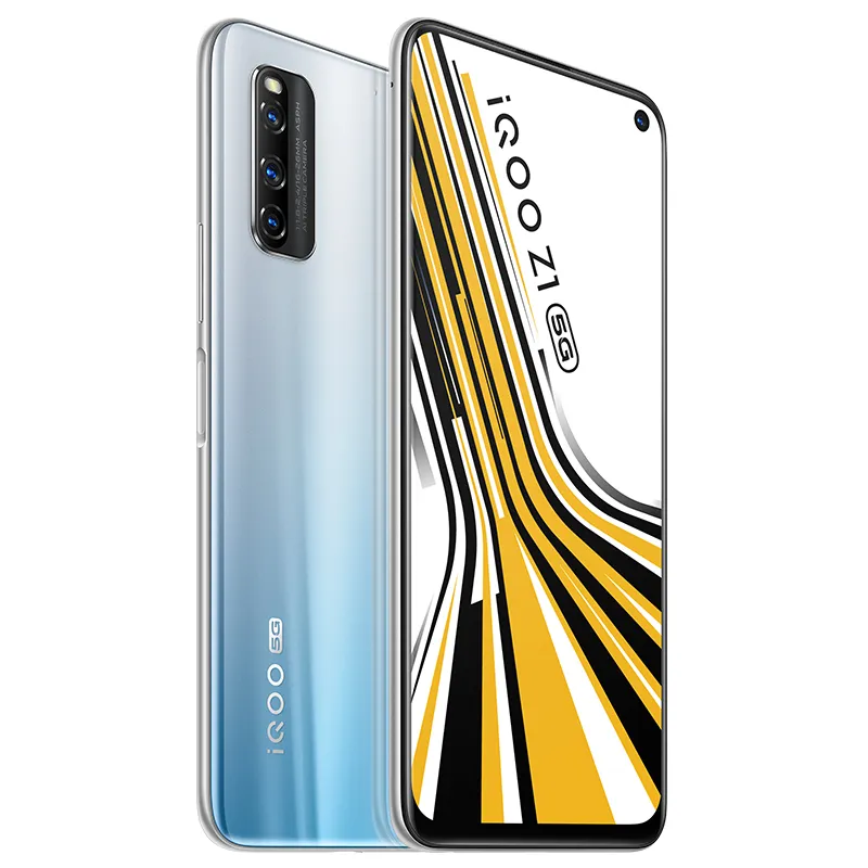 الأصلي VIVO IQOO Z1 5G LTE الهاتف المحمول 6 جيجابايت RAM 128GB ROM MTK 1000 Plus Octa Core Android 6.57 "48mp Wake Face ID بصمة الهاتف الخليوي