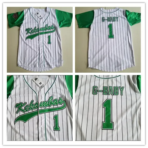 Jarius G-Baby E 1 Kekambas Baseball JerseyEd Sewn-Green Hardballが含まれていますArcha Patch Embroidery Movie Jerseys