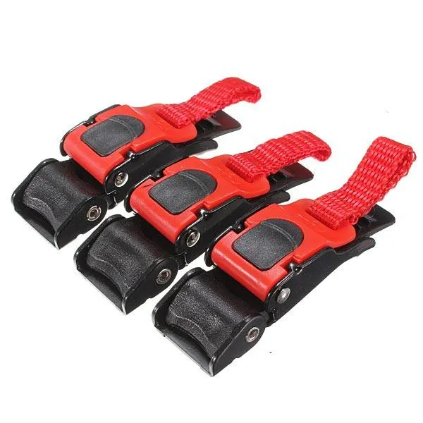 3x Plastic Motorcycle Clip Chin Strap Quick Release Buckle Autocycle